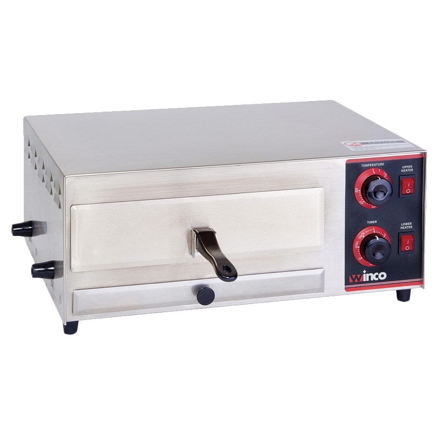 Winco Countertop Equipment Set Winco EPO-1 Electric Pizza Oven, 600 deg F with Bell Timer and Stay On Function