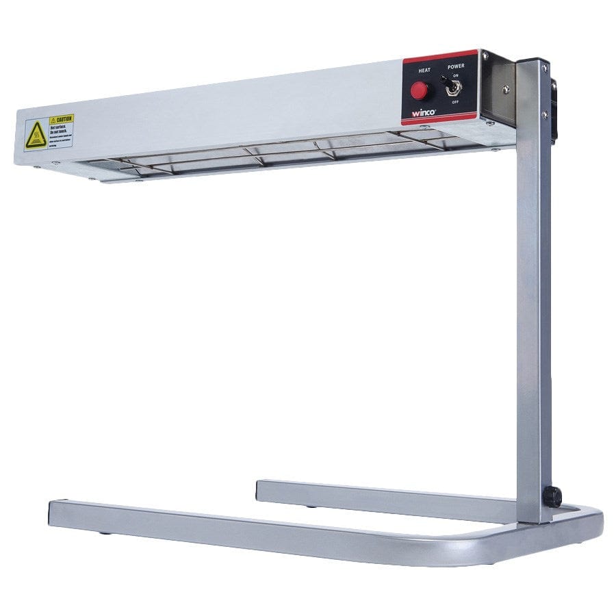 Winco Countertop Equipment Set Winco ESH-1 24" Electric Strip Heater with adjustable stand and undermount brackets.