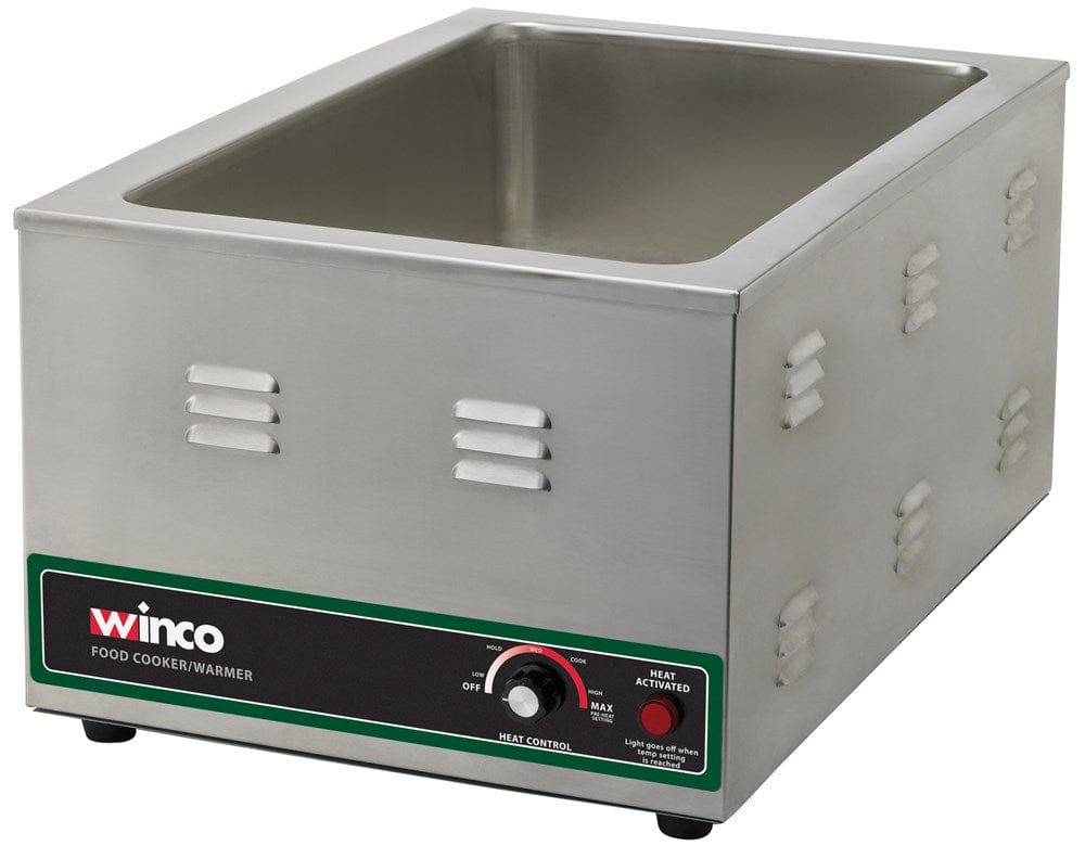 Winco Countertop Equipment Set Winco FW-S600 Electric Food Warmer Cooker 1500W 120V with Dial Control and Stainless Steel Body | Denson CFE