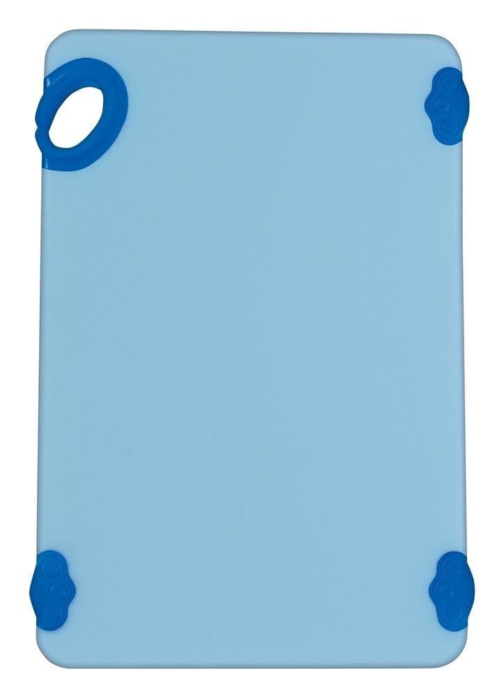 Winco Cutting Boards Each / Blue Winco CBK-1218 StatikBoard 12x18 Cutting Board with Hook and Non-Slip Feet | Denson CFE