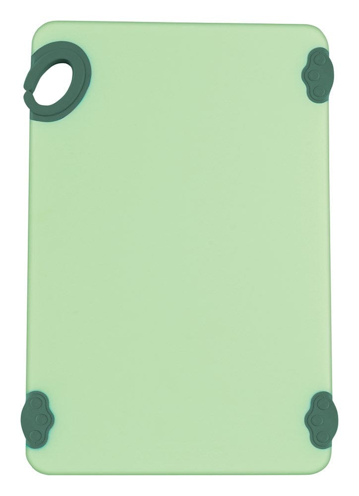 Winco Cutting Boards Each / Green Winco CBK-1218 StatikBoard 12x18 Cutting Board with Hook and Non-Slip Feet | Denson CFE