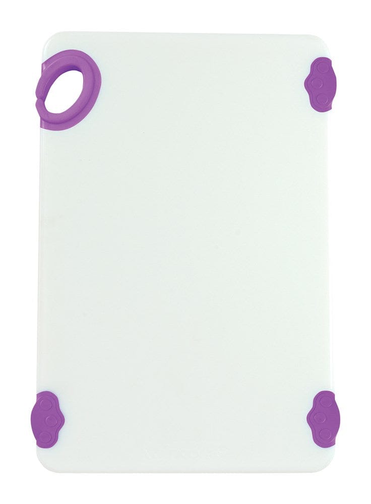 Winco Cutting Boards Each / Purple Winco CBN-1218PP Allergen-Free STATIKBOARD Cutting Board with Hook 12x18 Purple | Denson CFE