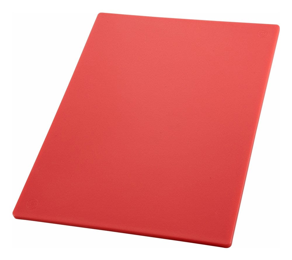 Winco Cutting Boards Each / Red Winco CBRD-1520 15 by 20 Red Polypropylene Plastic Cutting Board for Safe Food Preparation | Denson CFE