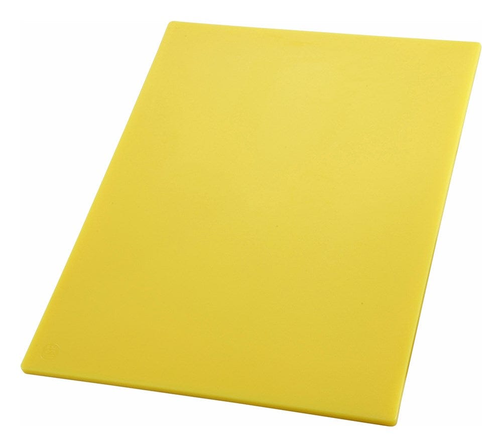 Winco Cutting Boards Each / Yellow Winco CBYL-1218 Yellow Plastic Cutting Board 12 x 18 x 1/2 Inch | Denson CFE