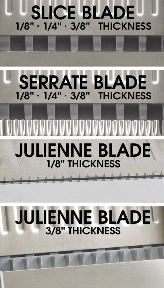 Winco Dice, Slice, Shred Set Winco MDL-4P Mandoline Slice Set w/Plastic Handle Guard & Built-in Blades