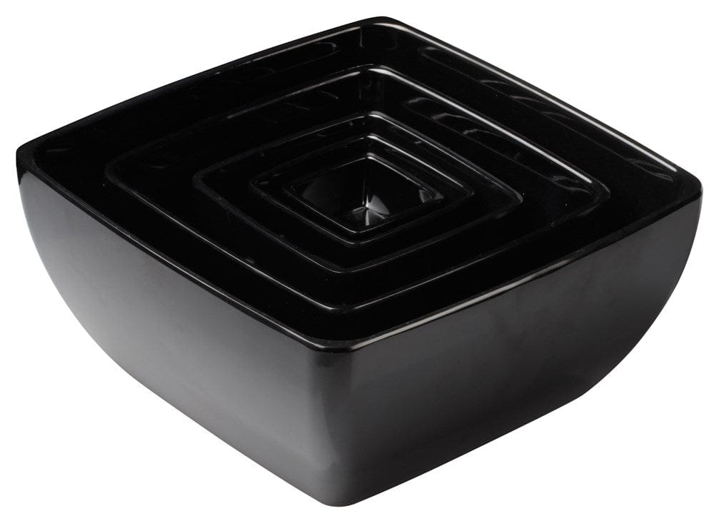 Winco Dinnerware Case / Melamine / Black Winco WDM009-302 Ardesia Linza Black Melamine Square Mini Bowl 5 Ounce 48 Pieces Case | Denson CFE