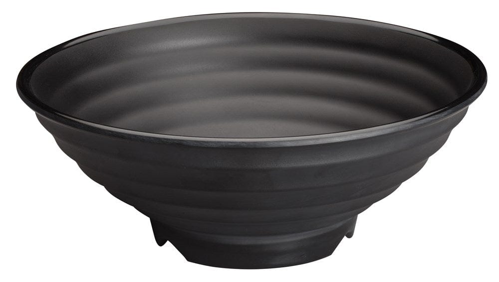 Winco Dinnerware Case / Melamine / Black Winco WDM012-305 Ardesia Kumata Melamine Bowl 13.5 Inch Black Set of Six | Denson CFE