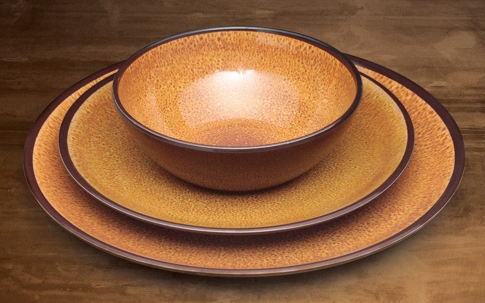 Winco Dinnerware Case / Melamine / Tan Winco WDM020403 Ava 6.125 Inch Round Tan Melamine Rimless Bowl 16 Ounce | Denson CFE