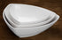 Winco Dinnerware Case / Melamine / White Winco WDM005-204 Ardesia Elista 10 Inch White Melamine Triangular Bowl Break Resistant Dishwasher Safe | Denson CFE