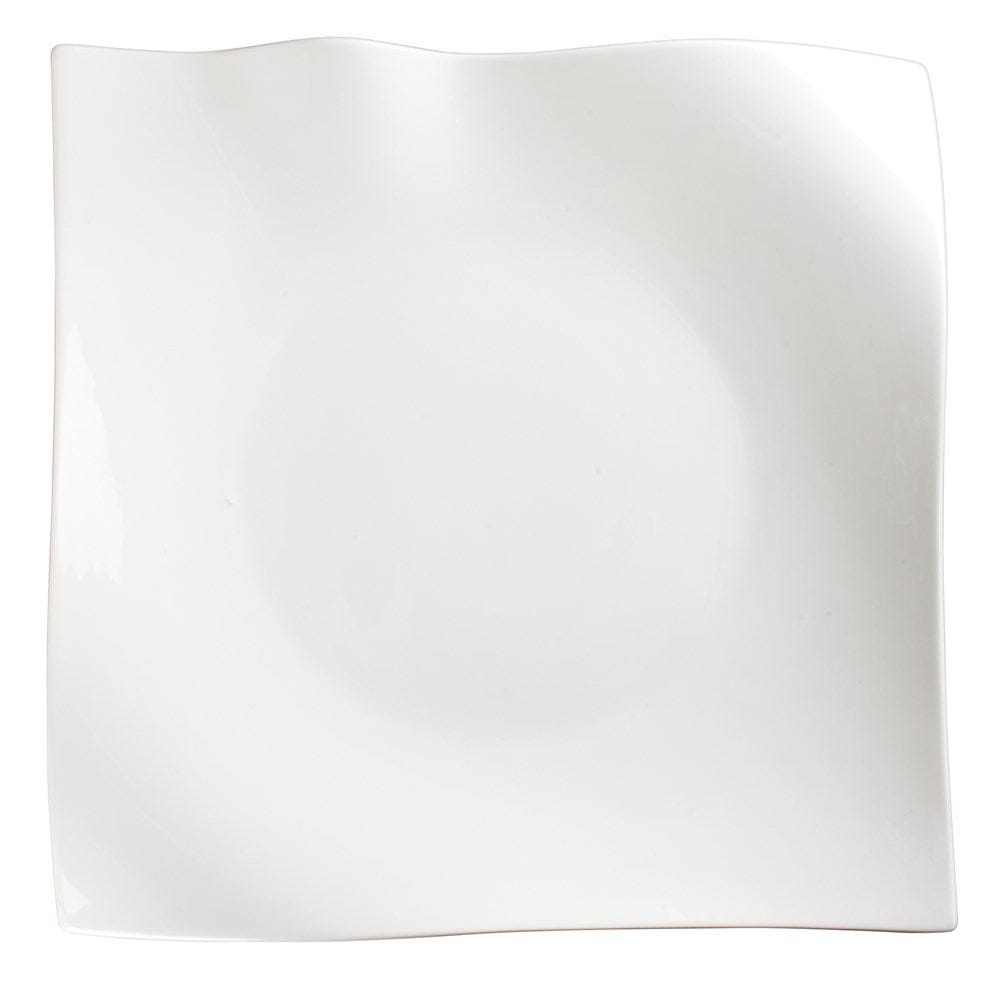Winco Dinnerware Case / Porcelain / White Winco WDP010-103 Ardesia Falette 12 Inch Square Plate Bright White Set of Six | Denson CFE