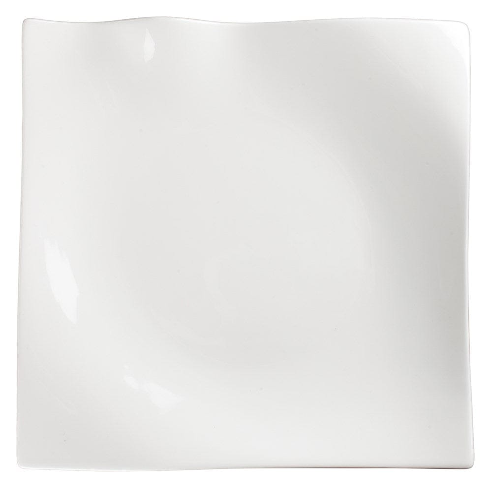Winco Dinnerware Case / Porcelain / White Winco WDP010102 Ardesia Falette Bright White Square Plate 10 Inch Set of 12 | Denson CFE