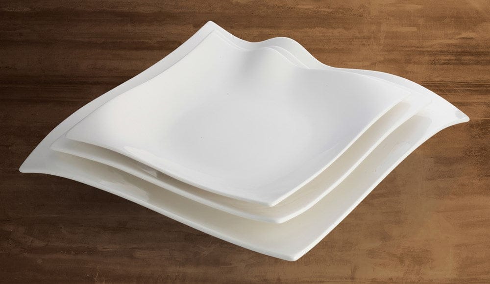 Winco Dinnerware Case / Porcelain / White Winco WDP010102 Ardesia Falette Bright White Square Plate 10 Inch Set of 12 | Denson CFE