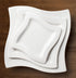 Winco Dinnerware Case / Porcelain / White Winco WDP011-103 Ardesia Cramont Bright White Square Porcelain Plate 9-1/4 Inch Set of 12 | Denson CFE