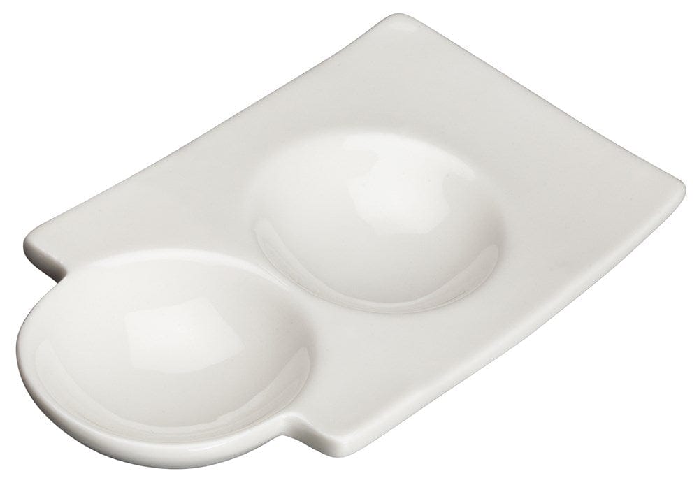Winco Dinnerware Case / Porcelain / White Winco WDP017-106 Ardesia Loures Bright White Porcelain Duo Dish 6 inches 36 pieces per case | Denson CFE