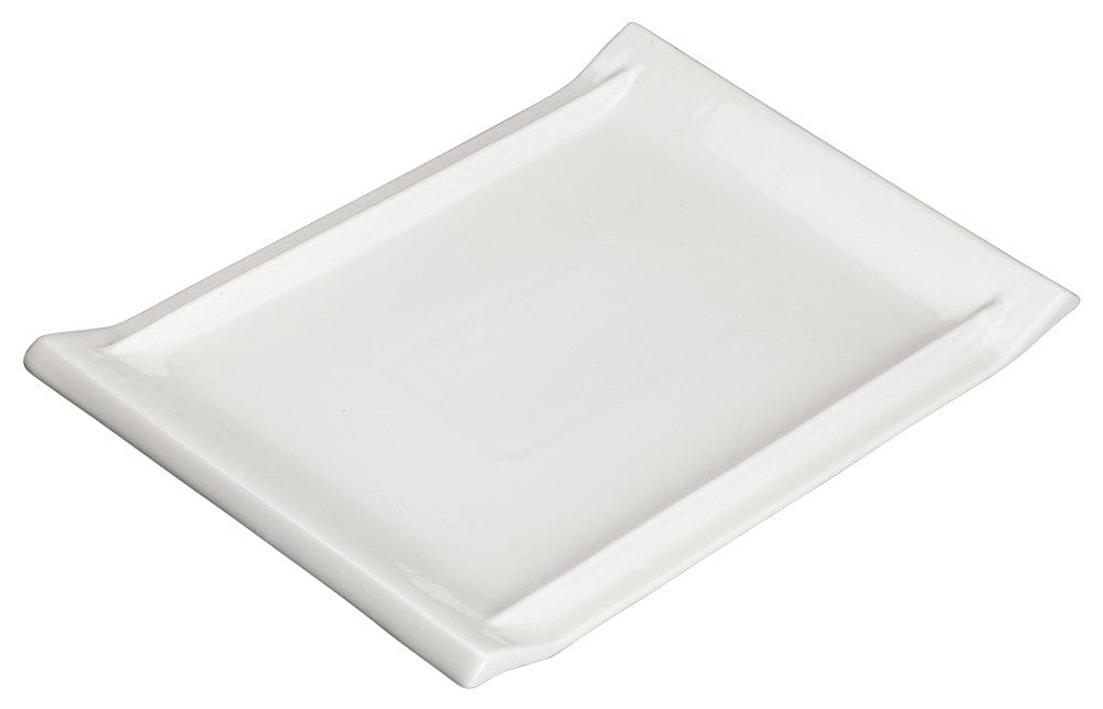 Winco Dinnerware Case / Porcelain / White Winco WDP017-111 Ardesia Tallaro Bright White Porcelain Rectangular Platter 10-1/8 x 7 Inches | Denson CFE