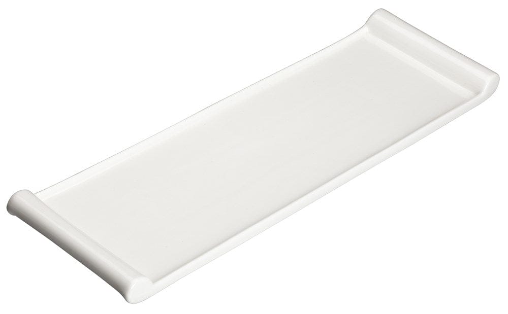 Winco Dinnerware Case / Porcelain / White Winco WDP017-116 Ardesia Paredes Bright White Rectangular Porcelain Platter 14 x 4.5 inches | Denson CFE