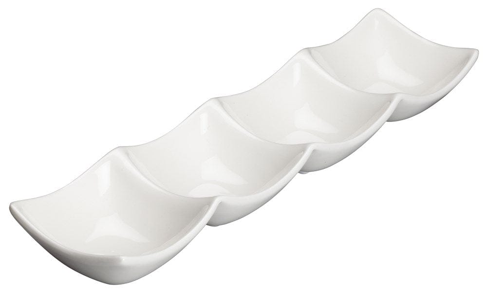 Winco Dinnerware Case / Porcelain / White Winco WDP017105 Ardesia Loures Porcelain Quartet Bowl Bright White 11-7/8 inches x 3 inches | Denson CFE