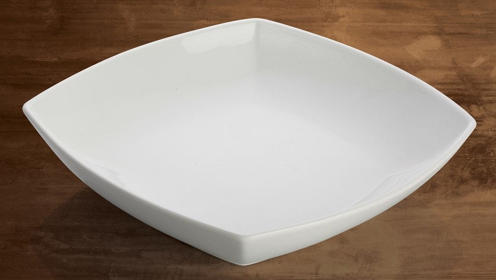Winco Dinnerware Case / Porcelain / White Winco WDP019-101 Ardesia Sefton Bright White Porcelain Square Bowl 10 Inch | Denson CFE