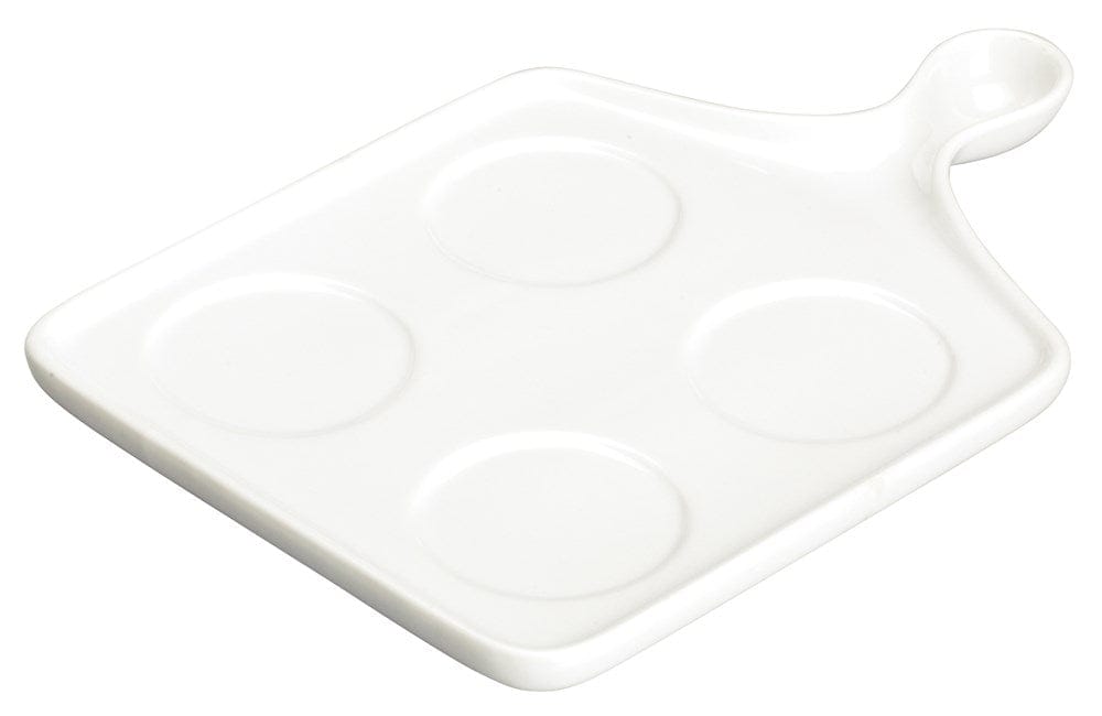 Winco Dinnerware Case / Porcelain Winco WDP016-102 Ardesia Newry Porcelain Quartet Tapas Set Bright White 9-3/4 x 6-3/4 | Denson CFE