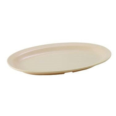 Winco Dinnerware Dozen / Melamine / Tan Winco MMPO-118 Melamine Oval Platter 11.5 x 8 Heat Resistant Tan | Denson CFE