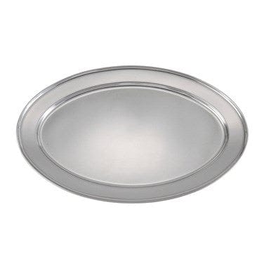 Winco Dinnerware Each / Stainless Steel Winco OPL-22 Oval Stainless Steel 21-3/4" x 14-1/2" Platter | Denson CFE