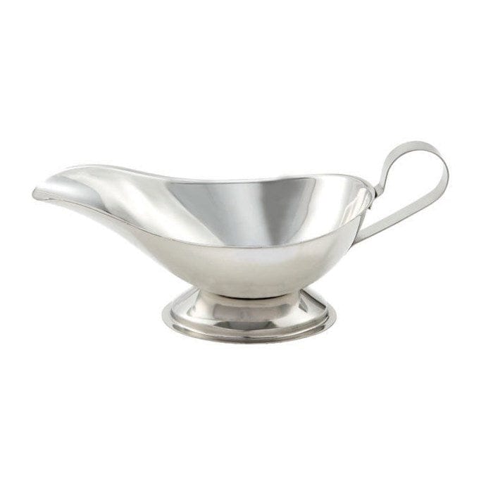Winco Dinnerware Each Winco GBS-8 Stainless Steel 8 Ounce Gravy Boat with Handle | Denson CFE