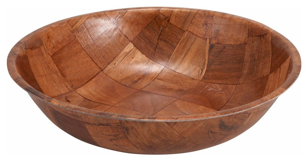 Winco Dinnerware Each / Wood Winco WWB-20 20 inch Wooden Salad Bowl, Hand Wash, Woven Wood | Denson CFE