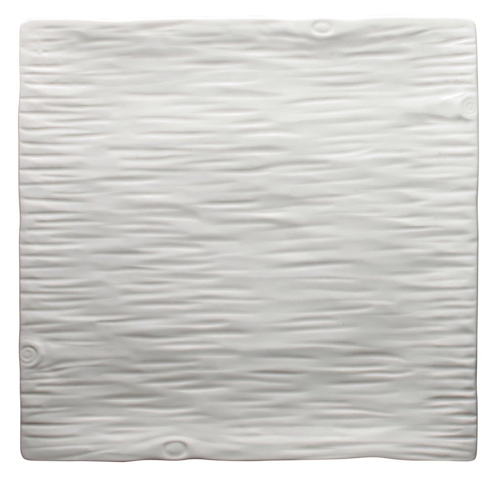 Winco Dinnerware Pack / Porcelain / White Winco WDP002-205 Ardesia Dalmata Porcelain Square Platter 10-1/4 Inch Creamy White Set of Three | Denson CFE