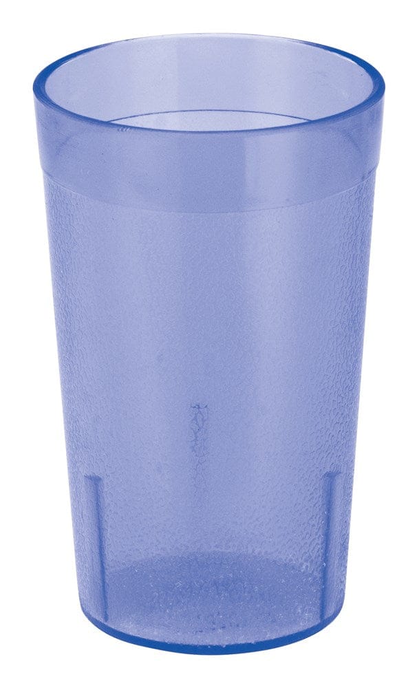 Winco Drinkware Dozen / Blue Winco PTP-05B 5 Ounce Blue Pebbled Plastic Tumblers Pack of 12 | Denson CFE