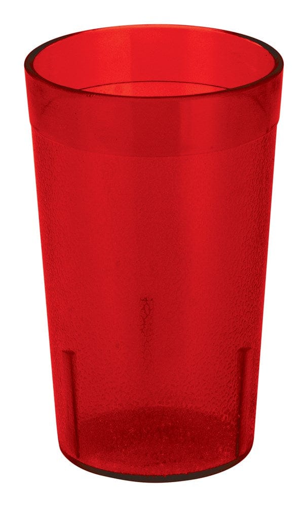 Winco Drinkware Dozen / Red Winco PTP-05R 5 Ounce Red Pebbled Plastic Tumblers Pack of Twelve | Denson CFE