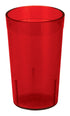 Winco Drinkware Dozen / Red Winco PTP-05R 5 Ounce Red Pebbled Plastic Tumblers Pack of Twelve | Denson CFE