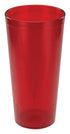 Winco Drinkware Dozen / Red Winco PTP-20R 20 Ounce Red Pebbled Plastic Tumbler Set of 12 | Denson CFE