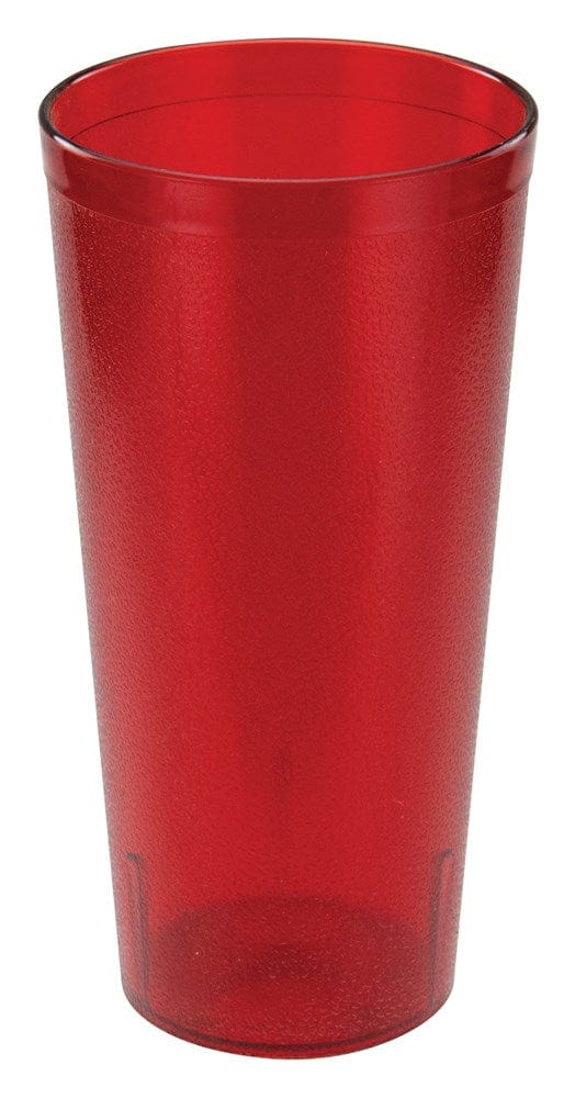 Winco Drinkware Dozen / Red Winco PTP-24R 24 Ounce Red Pebbled Plastic Tumbler 12 Pack | Denson CFE