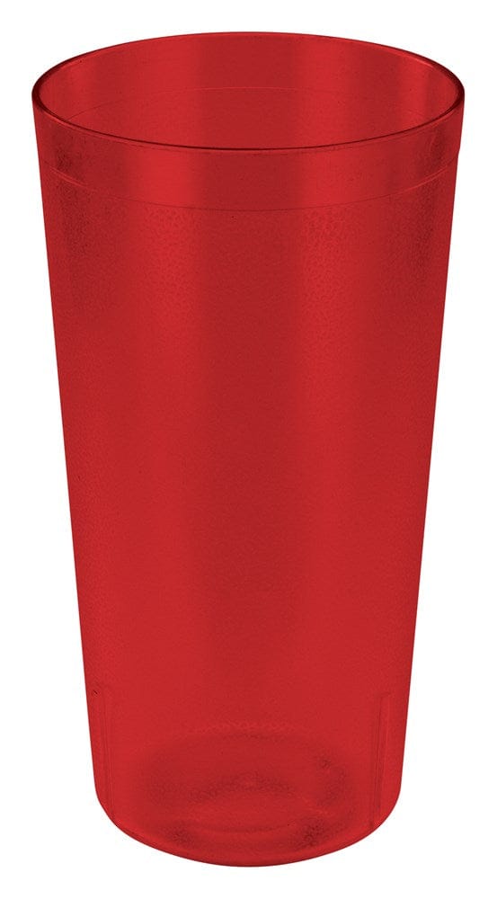 Winco Drinkware Dozen / Red Winco PTP-32R 32 Ounce Red Pebbled Plastic Tumbler Pack of 12 | Denson CFE