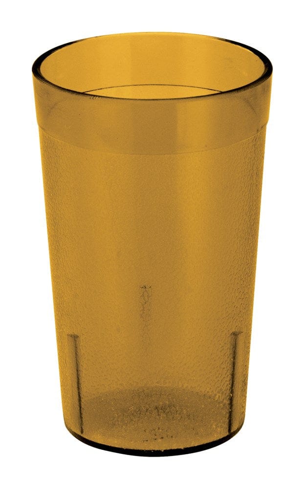 Winco Drinkware Dozen Winco PTP-05A Amber Pebbled Plastic Tumbler 5 Ounce Pack of 12 | Denson CFE
