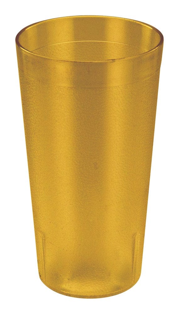 Winco Drinkware Dozen Winco PTP-12A 12 Ounce Amber Pebbled Plastic Tumblers 12-Pack | Denson CFE