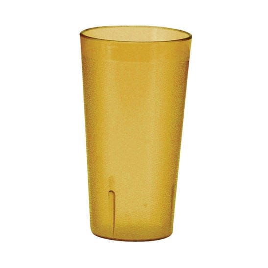 Winco Drinkware Dozen Winco PTP-20A 20 Ounce Amber Pebbled Plastic Tumbler 12-Pack | Denson CFE