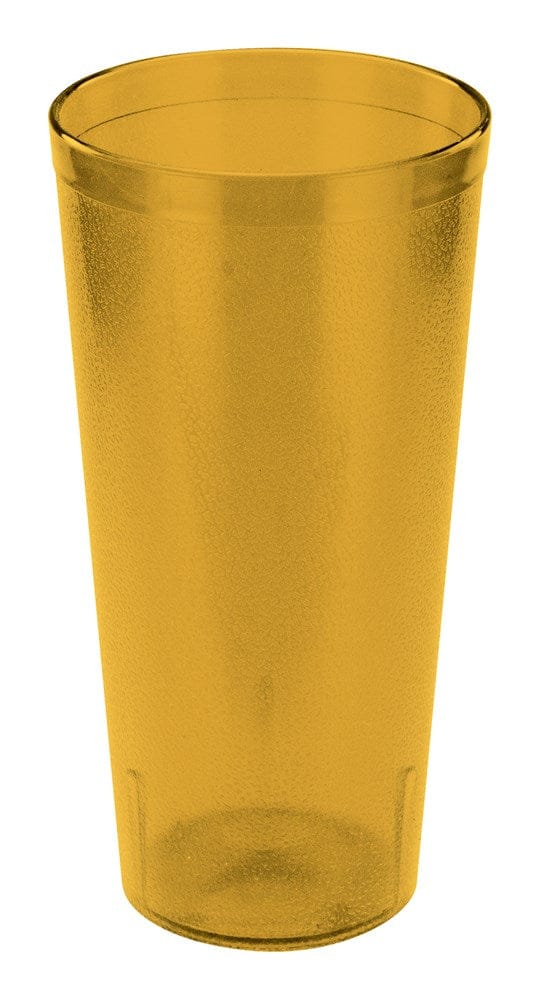Winco Drinkware Dozen Winco PTP-24A Amber Plastic Pebbled Tumbler 24 Ounce 12-Pack | Denson CFE