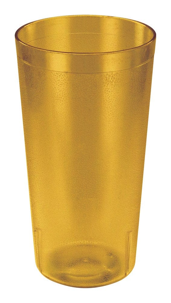 Winco Drinkware Dozen Winco PTP-32A 32 Ounce Amber Pebbled Plastic Tumbler 12 Pack | Denson CFE