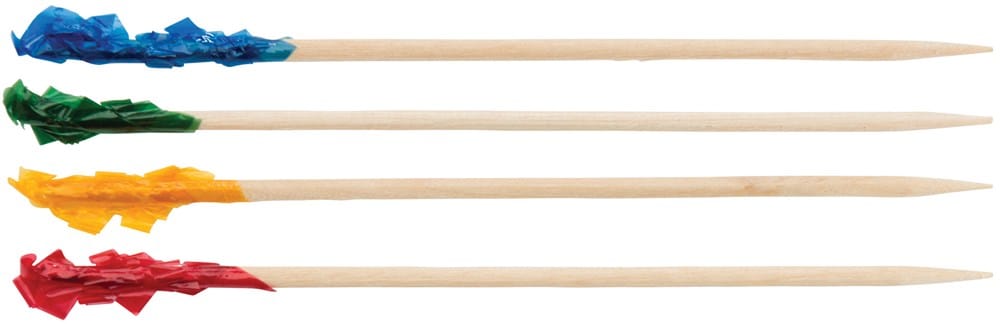 Winco Essentials Bag Winco PK-C4 Cellophane Frills Picks 3-15/16 Inches Long 1000 Pieces per Bag | Denson CFE