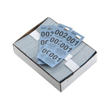 Winco Essentials Box / Blue Winco CCK-5BL Blue Coat Check Tickets 500 Pieces per Box | Denson CFE