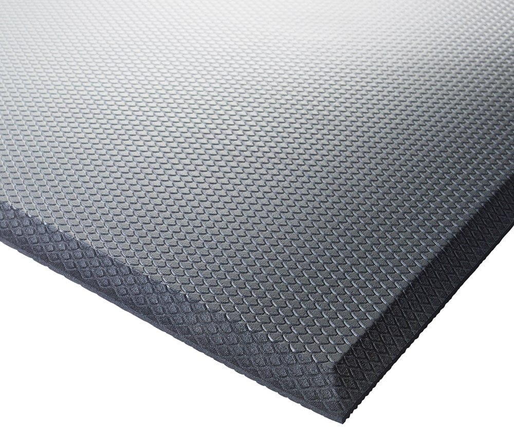 Winco Essentials Each / Black Winco FMG-23K Anti-Fatigue Floor Mat, 2' x 3', Rubberized Gel Foam, Black