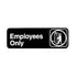 Winco Essentials Each / Black Winco SGN-305 Employees Only Information Sign 3 x 9 Black | Denson CFE