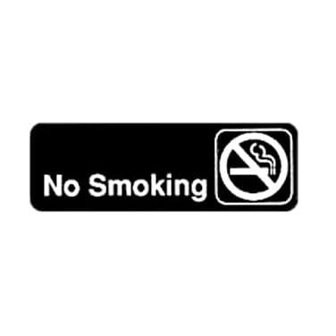Winco Essentials Each / Black Winco SGN-310 No Smoking Information Sign 3 x 9 Black | Denson CFE