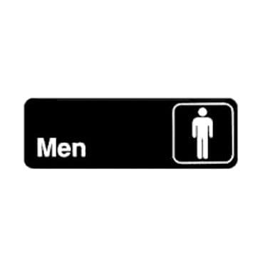 Winco Essentials Each / Black Winco SGN-311 Information Sign Men 3 inch x 9 inch Black | Denson CFE