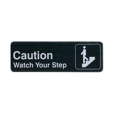 Winco Essentials Each / Black Winco SGN-326 Caution Watch Your Step Information Sign 3 x 9 Black | Denson CFE