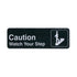 Winco Essentials Each / Black Winco SGN-326 Caution Watch Your Step Information Sign 3 x 9 Black | Denson CFE