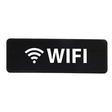 Winco Essentials Each / Black Winco SGN-330 Information Sign WiFi 3 x 9 Black | Denson CFE