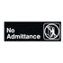 Winco Essentials Each / Black Winco SGN-331 No Admittance Information Sign 3 x 9 Black | Denson CFE