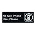 Winco Essentials Each / Black Winco SGN-334 Information Sign No Cell Phone Use Please 3 Inches x 9 Inches Black | Denson CFE